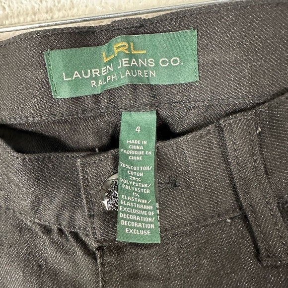 Ralph Lauren Modern Slim Straight Gold Embroidered Snake Pants SZ 4 - Picture 3 of 5